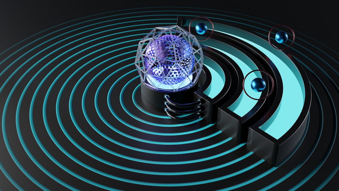 a circular object with a blue center,