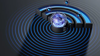 a circular object with a light in it