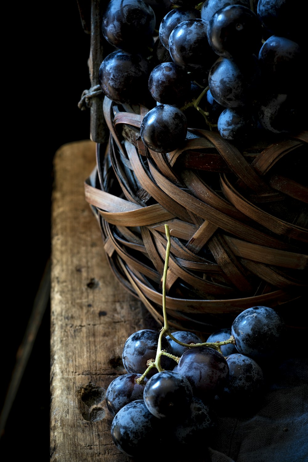 a basket of blueberries