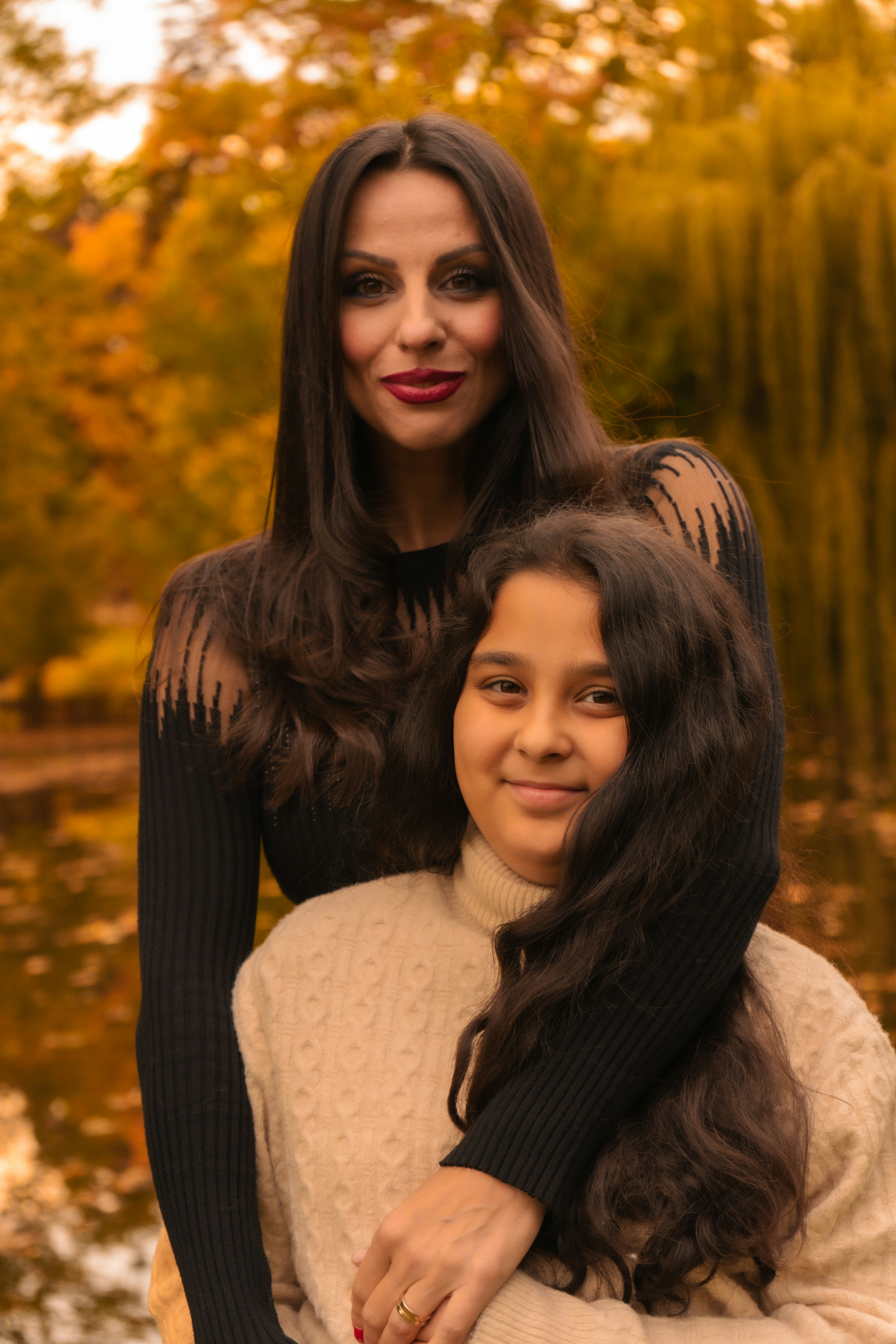 two women standing together