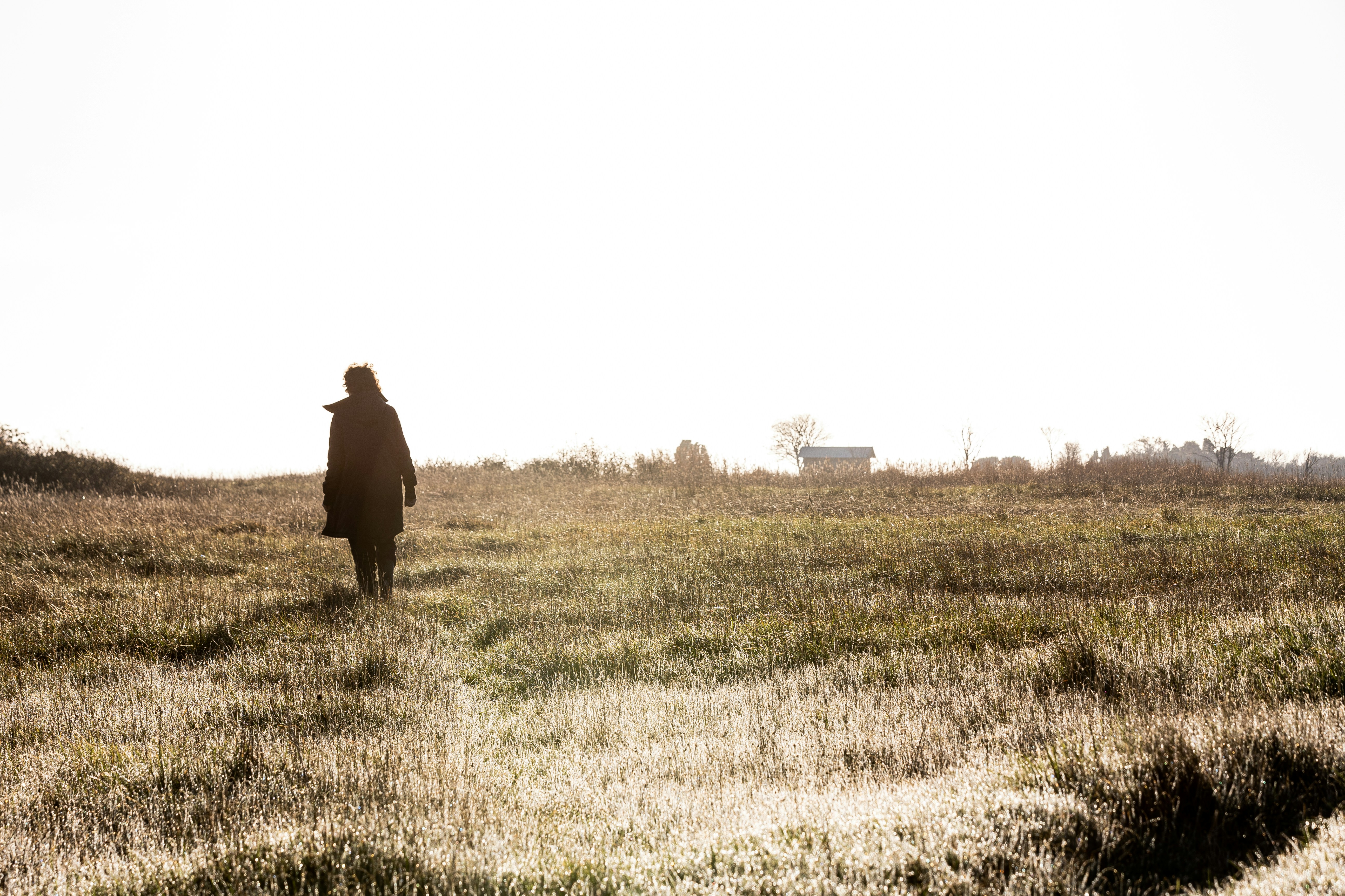 a person standing in a field