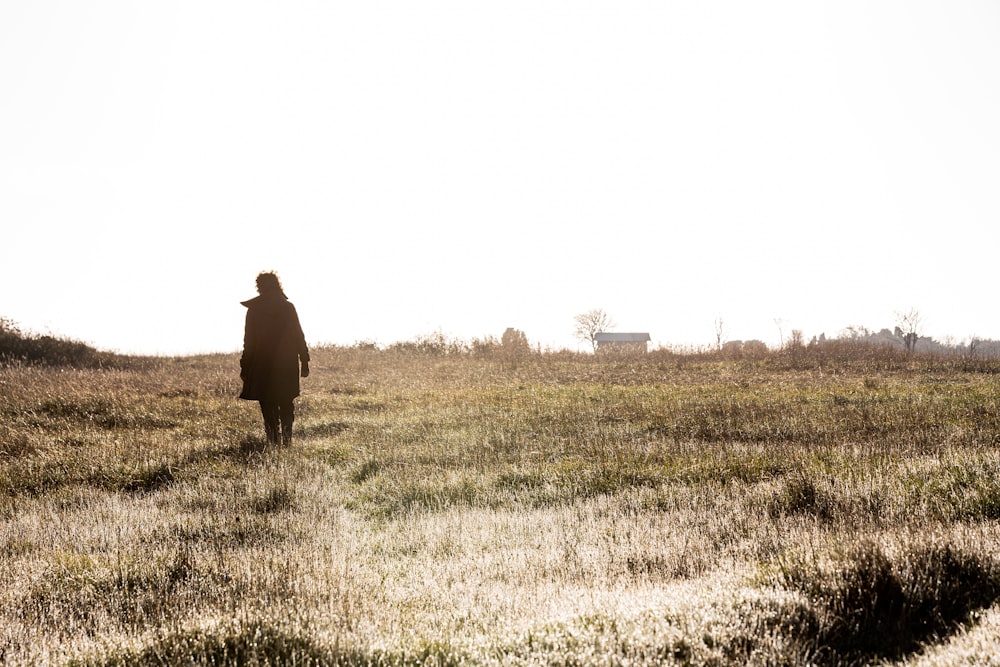 a person standing in a field