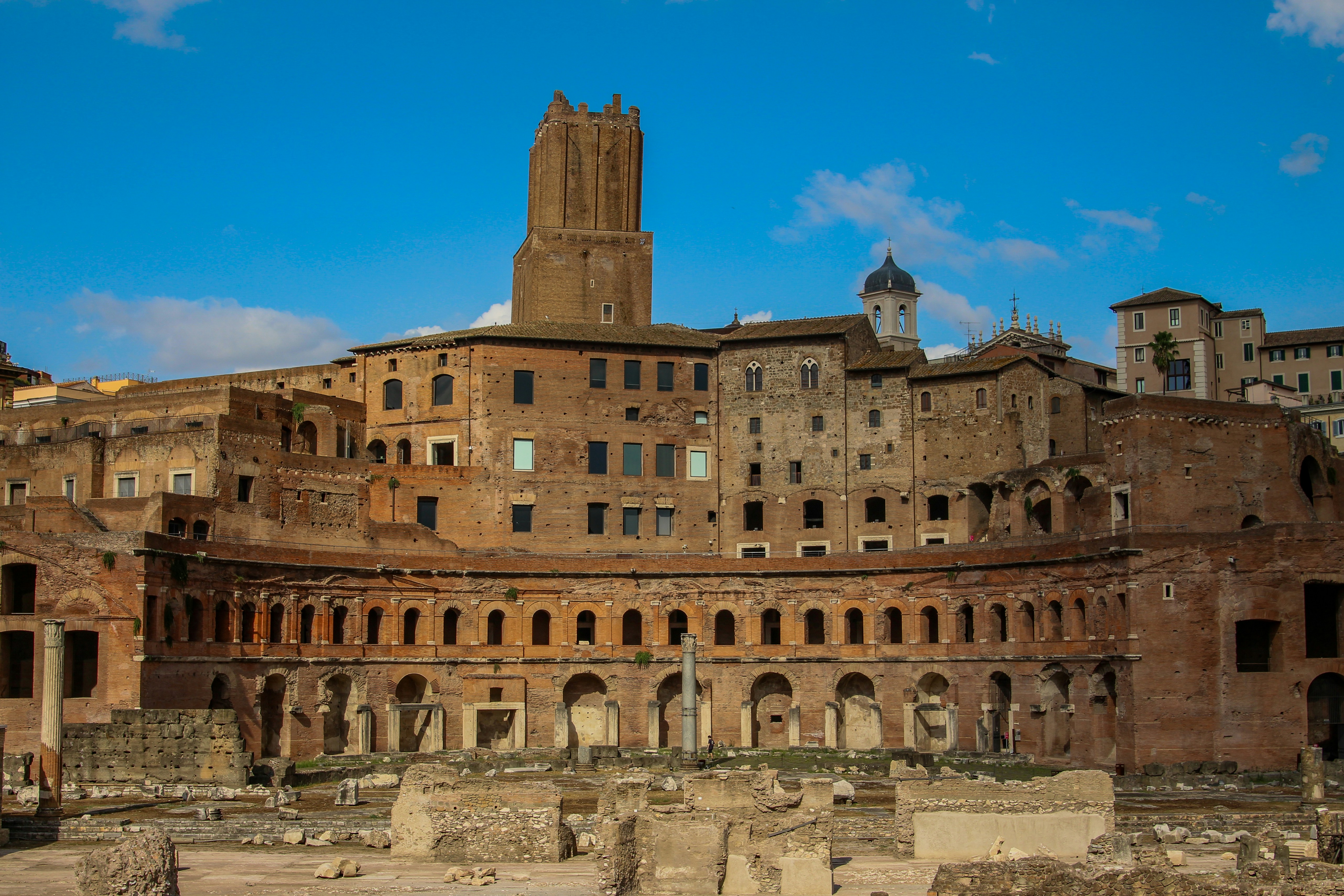 a large building with a tower