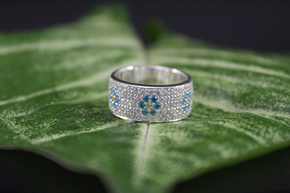 a ring on a leaf