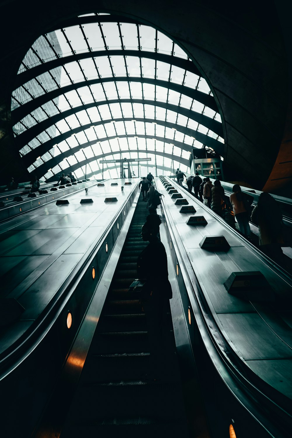 a train station with people