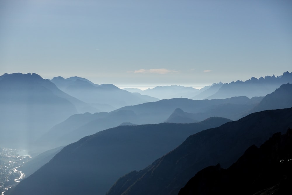 a view of a mountain range