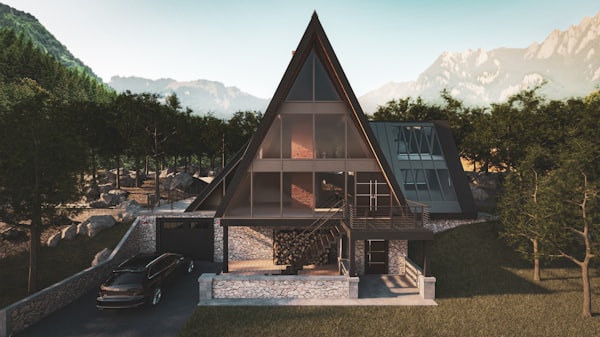 Alpine 35 cabaña A-frame compacta