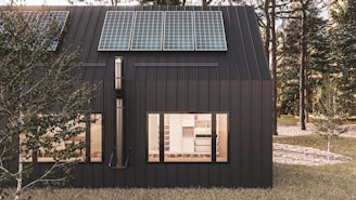 a wood building with a glass roof