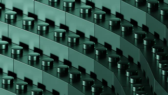 Close-up of a modular block system showing drag-and-drop functionality.