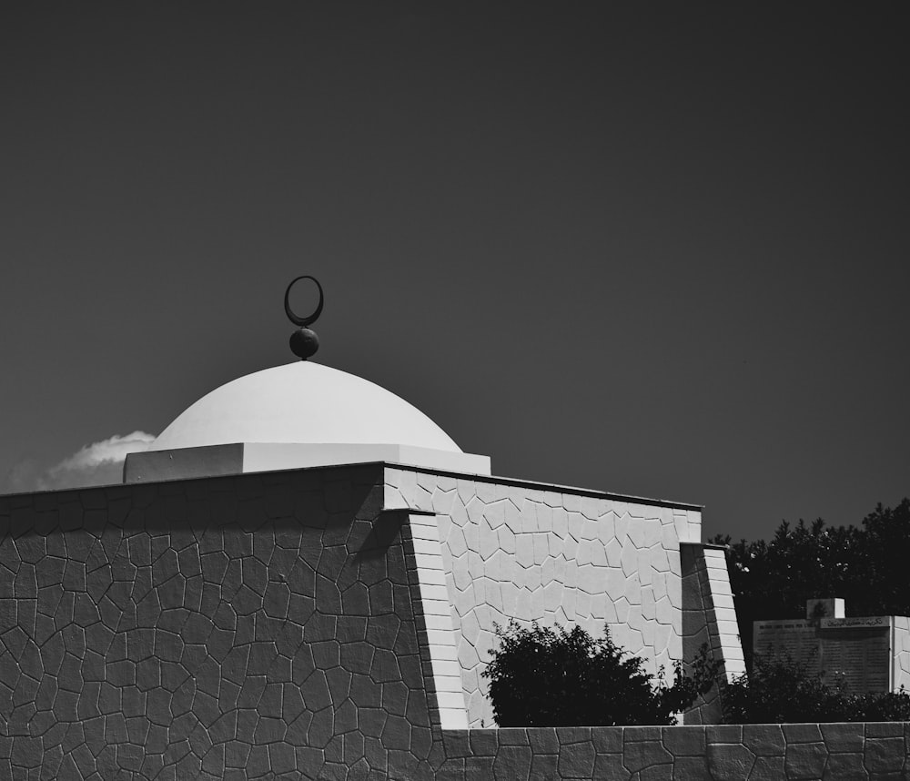 a white dome on a wall