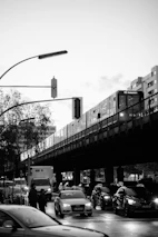 a train going over a bridge