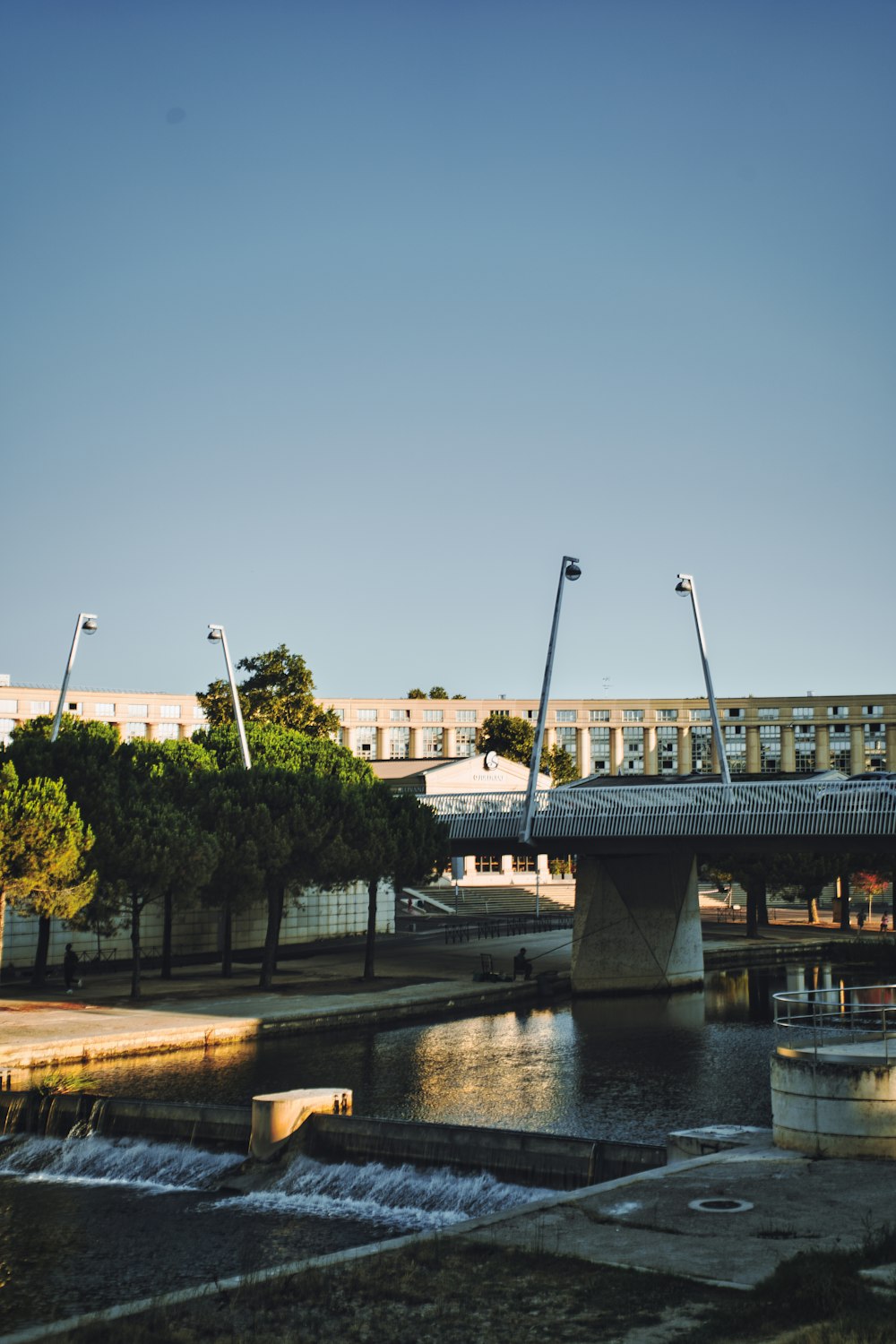 a bridge over a river