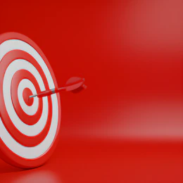 a red and white logo