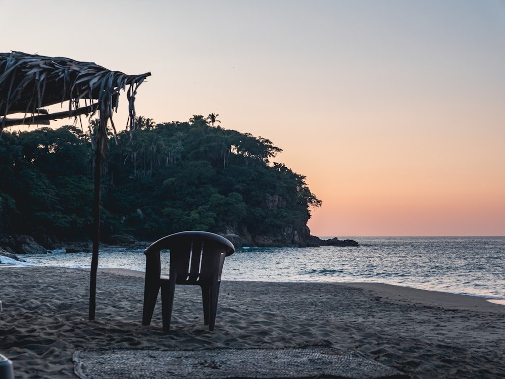 a chair on a beach