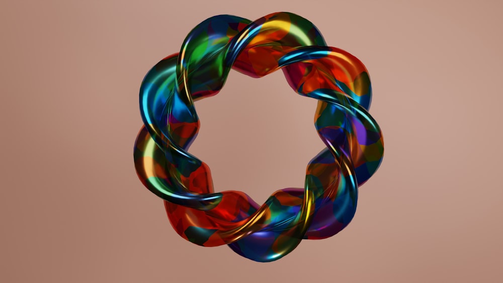 um objeto espiral colorido