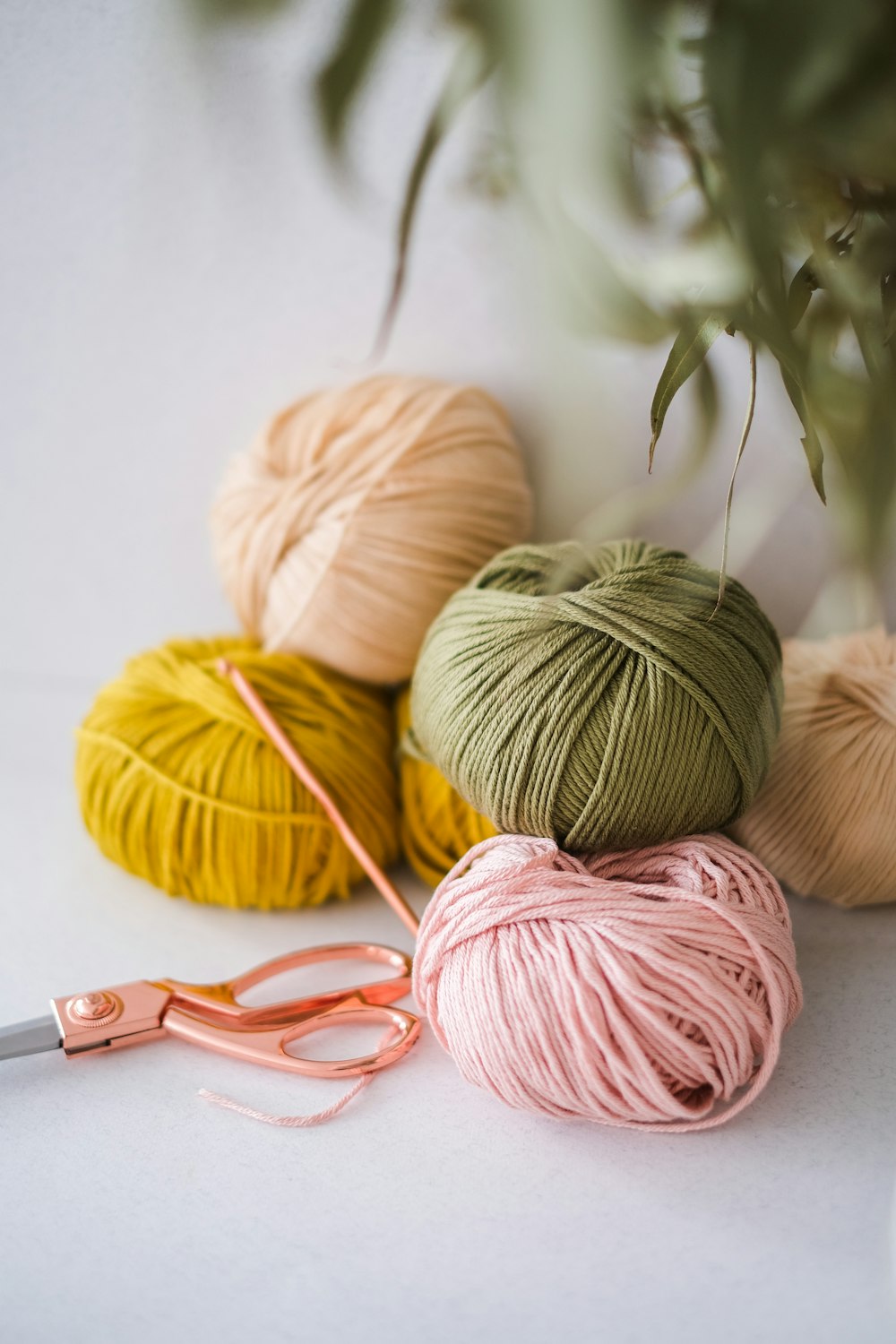 a group of yarn