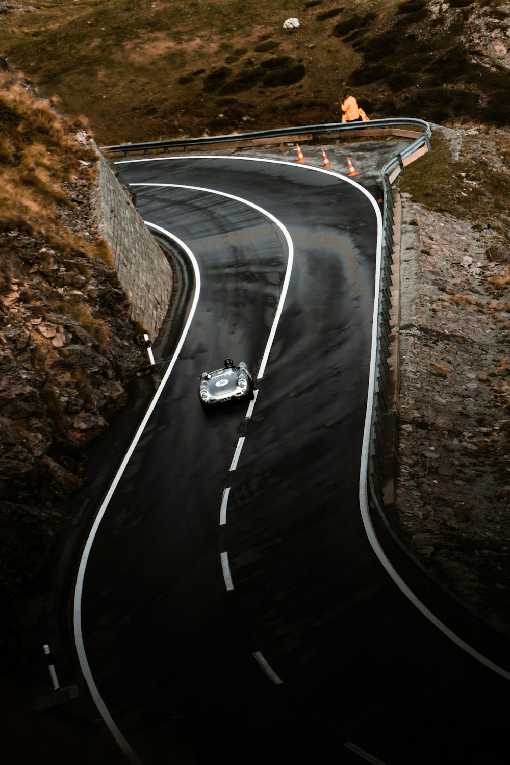 a car on a road