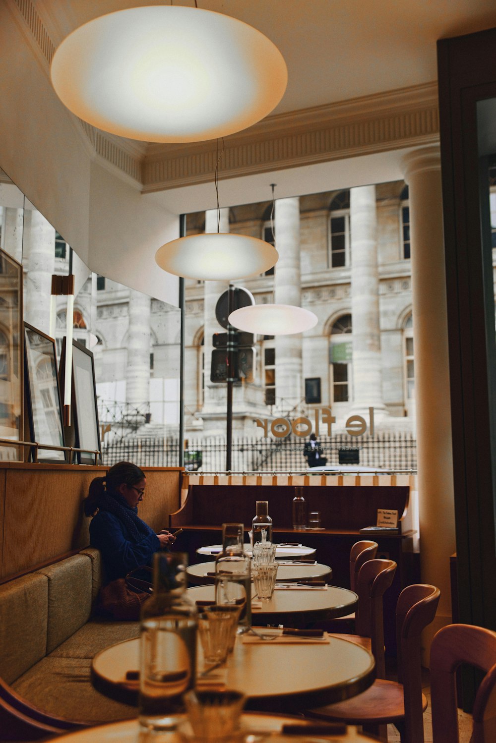 a person sitting at a table