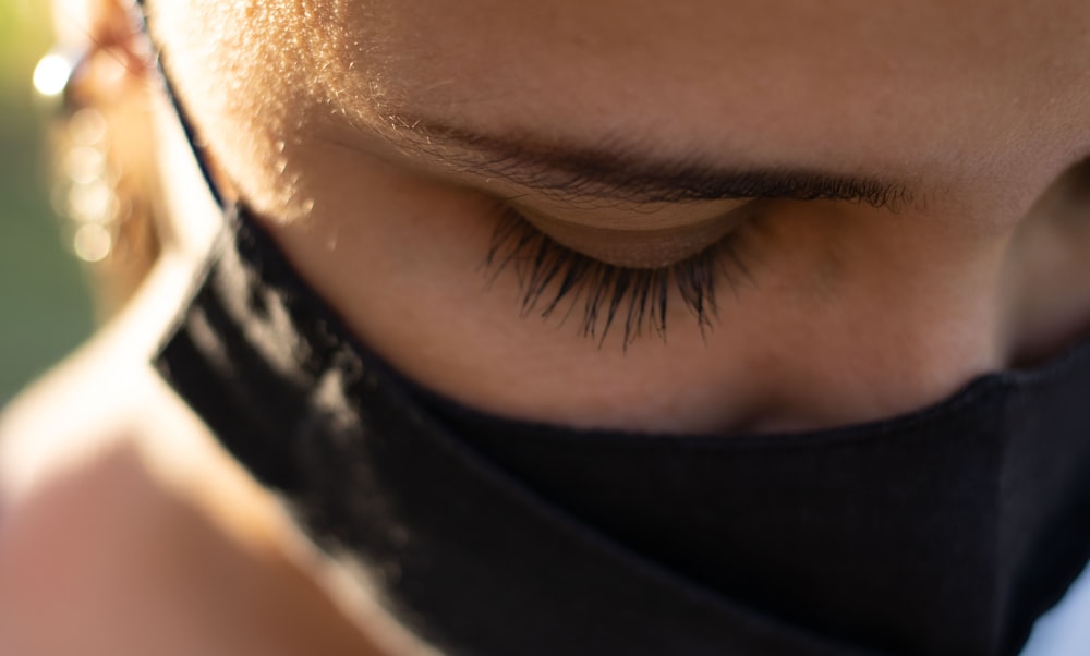 a close up of a man's eye