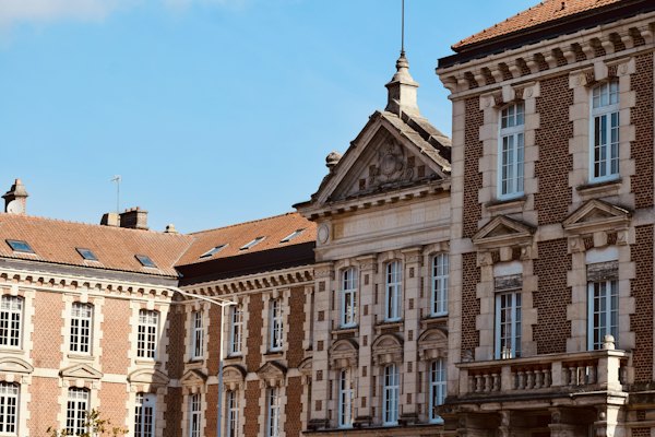 Brick and stone façades — Amiens, France