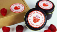 A neatly packaged delivery box with Moberry Plus branding, ready to be shipped.