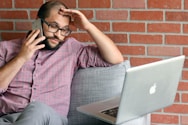 a man with a laptop