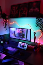 a computer on a desk