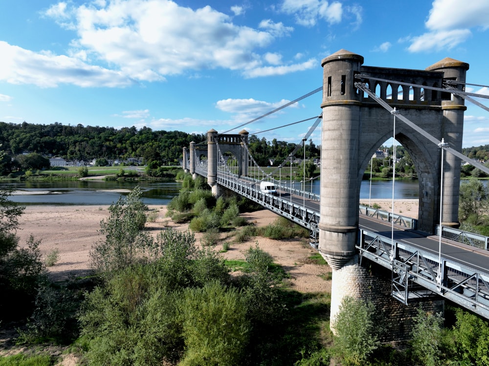 a bridge over a river