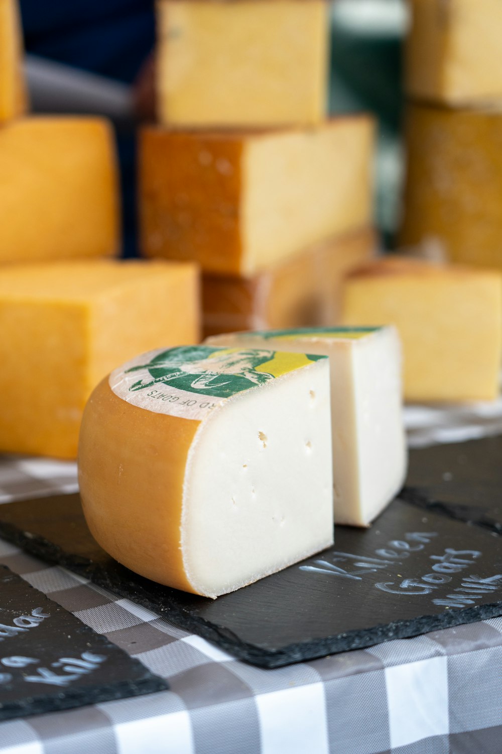 a close-up of some cheese