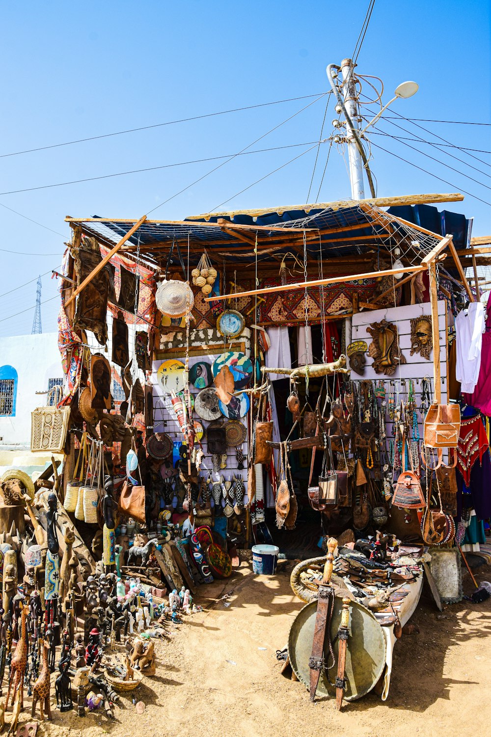 a shop with many clothes