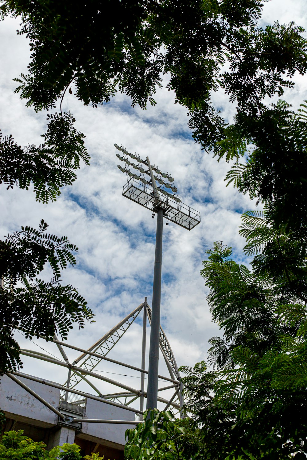 a tall metal tower