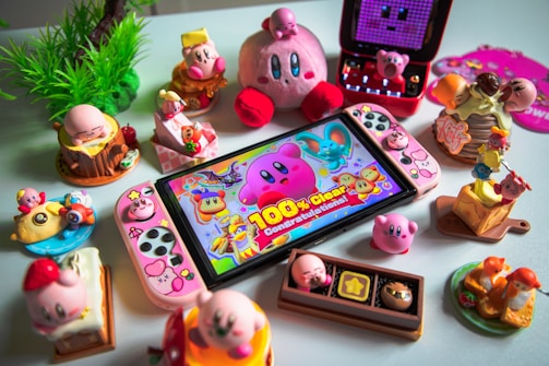 A cozy puzzle game scene with bright blocks and a smiling character celebrating a win.