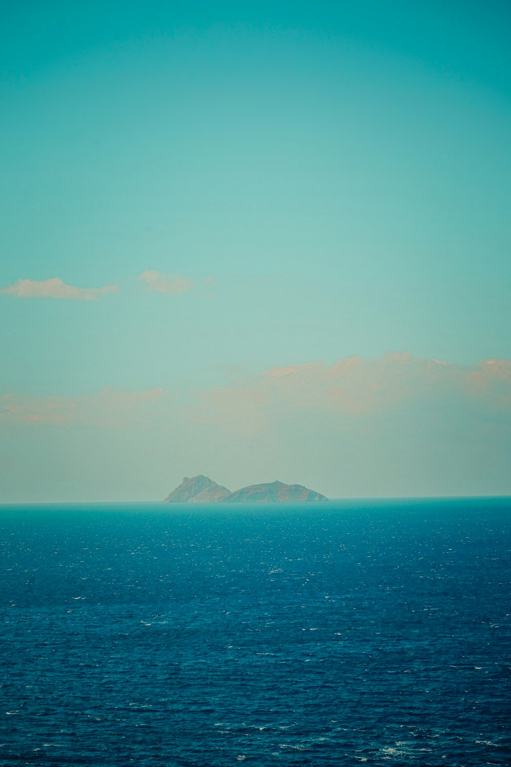 a large island in the middle of the ocean