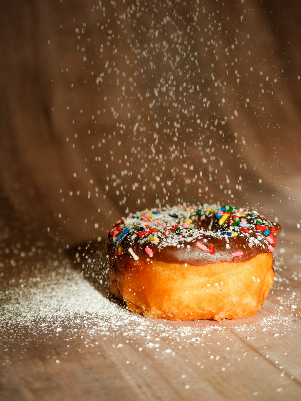 a donut with sprinkles on it