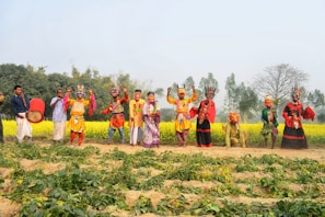 a group of people in traditional dress