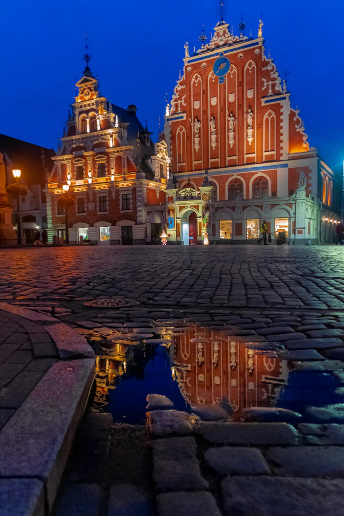 The iconic House of the Blackheads in Riga