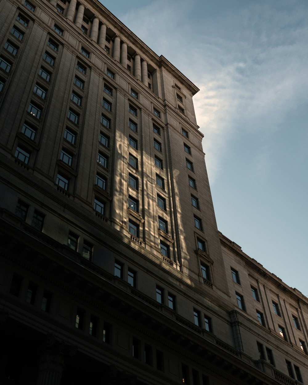 a tall building with many windows