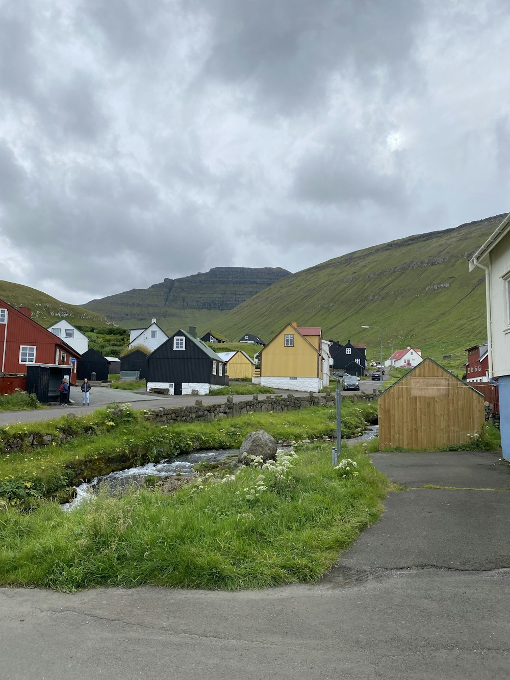 a group of houses in a valley