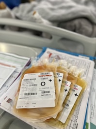 Bolsas de sangue para doação