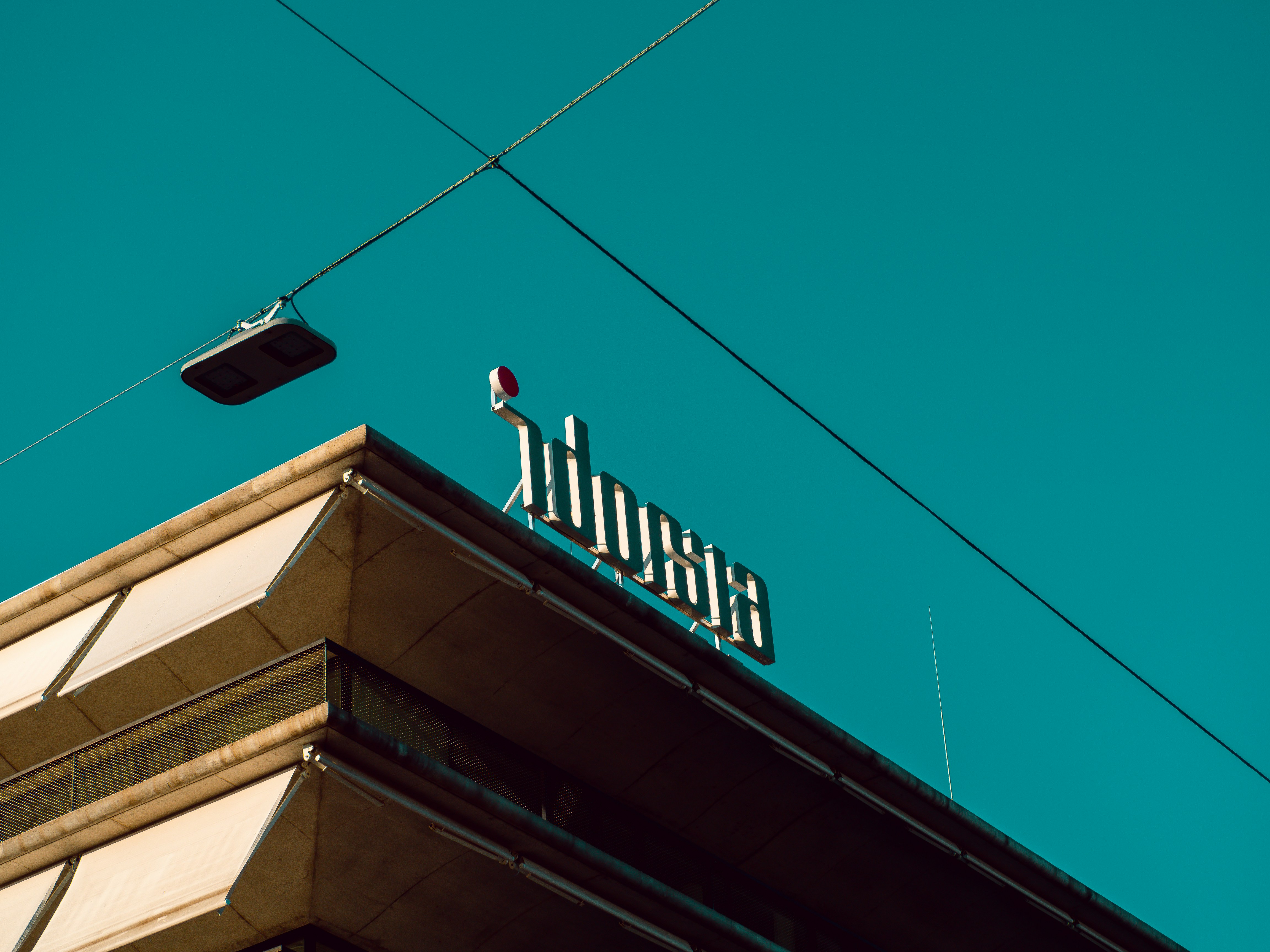 a sign on a building