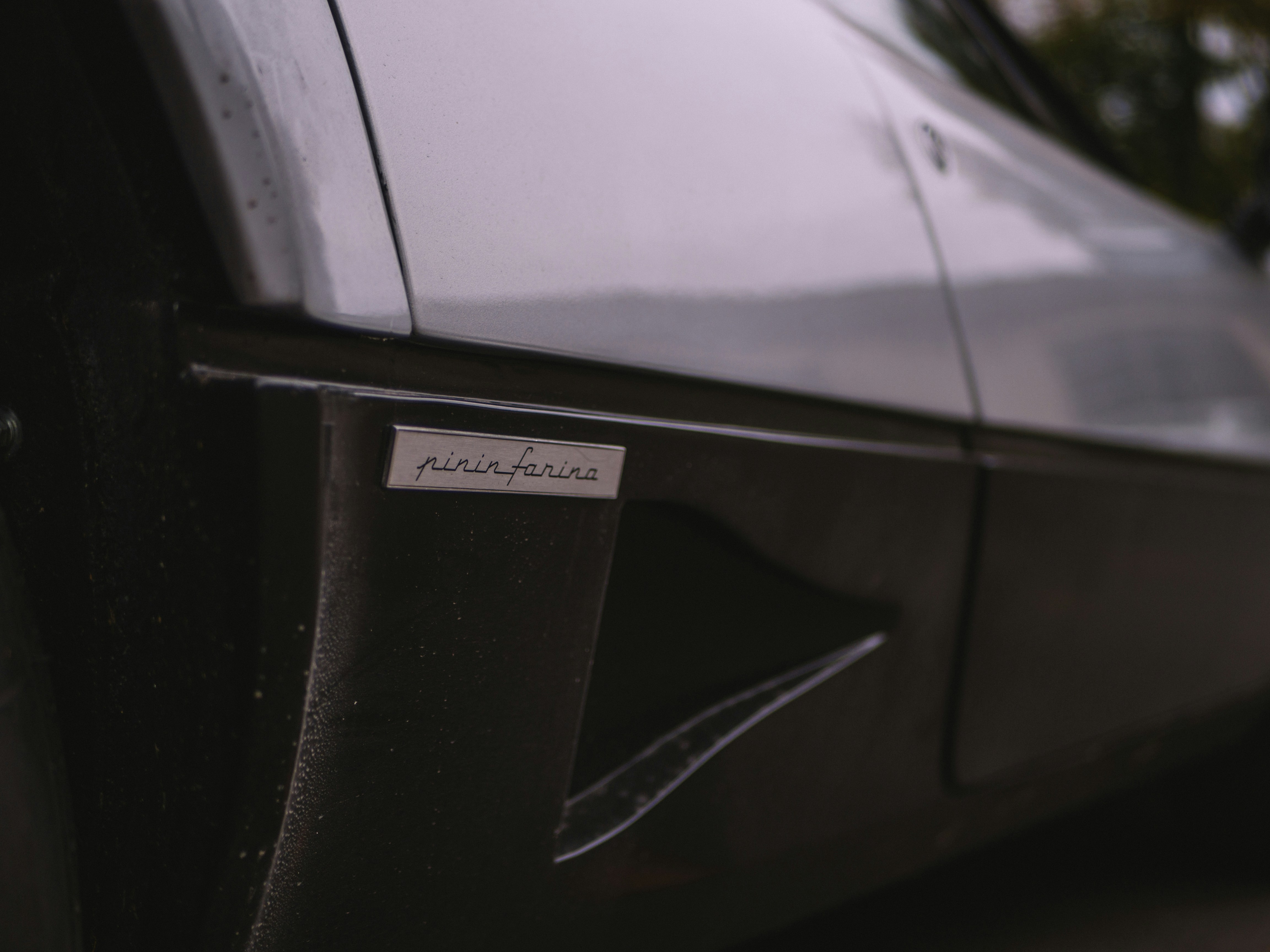 a close up of a car's front bumper