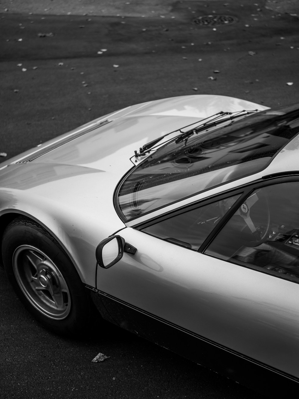 a car parked on a street