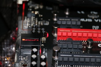 a close-up of a circuit board