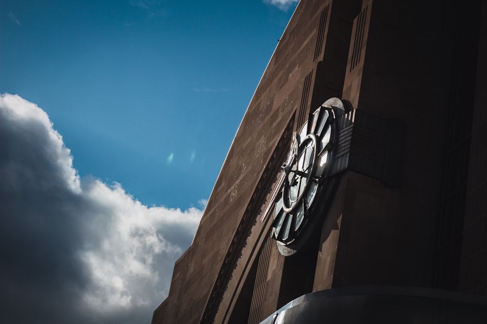 a large clock on a tower