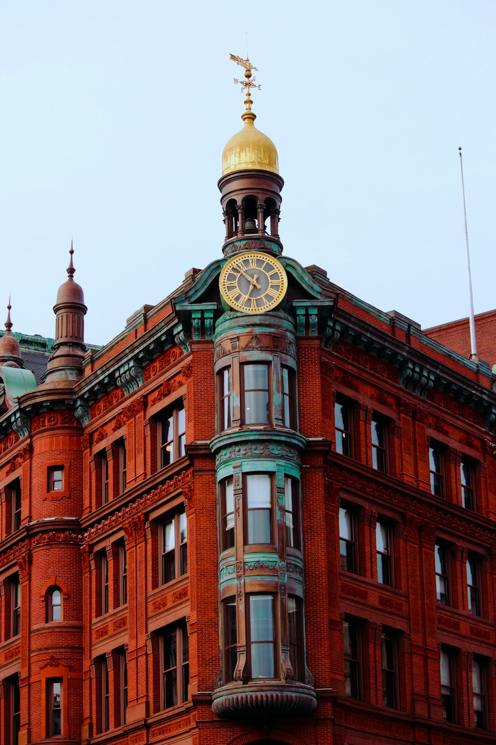 a clock on a tower