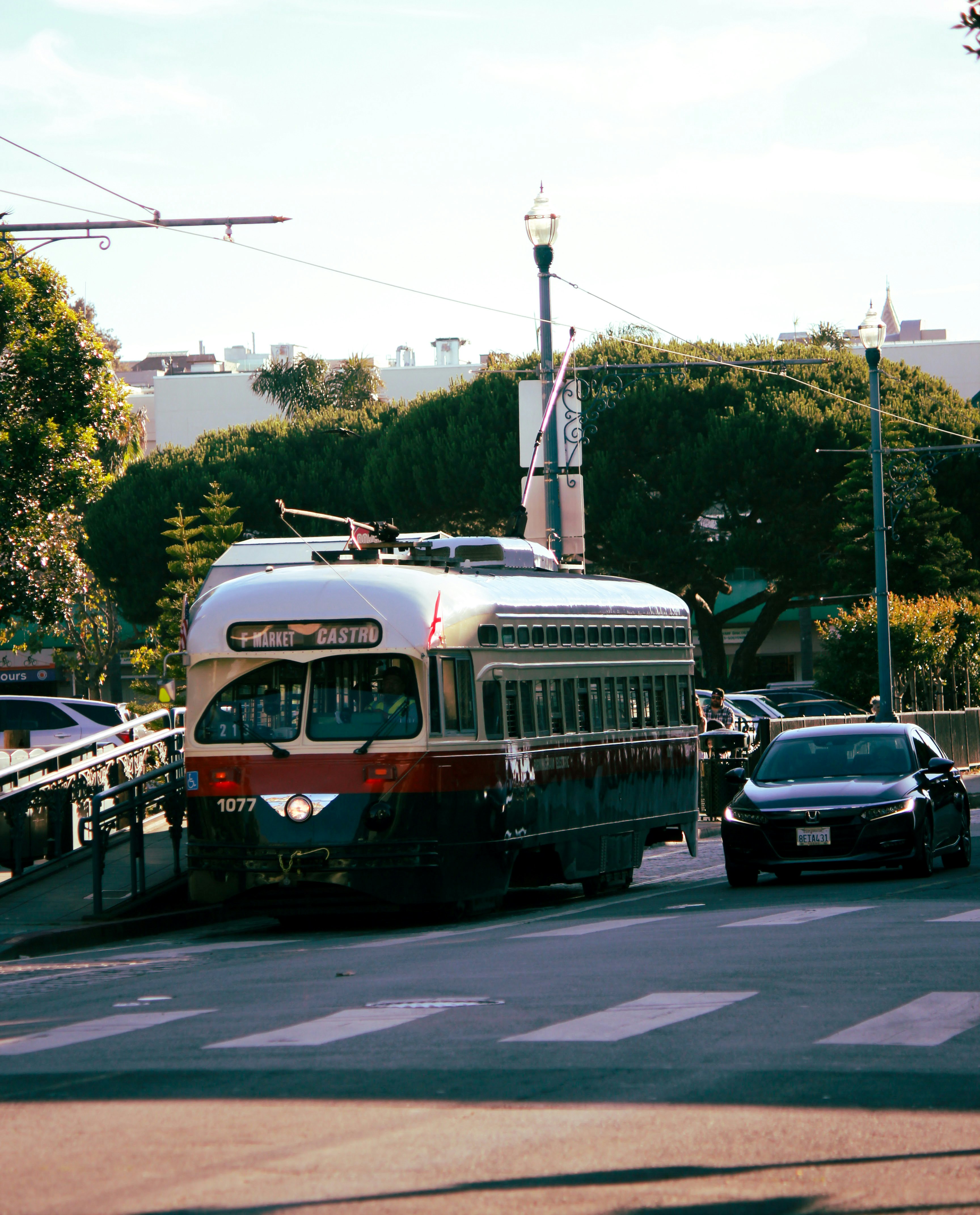 a bus and cars on a street