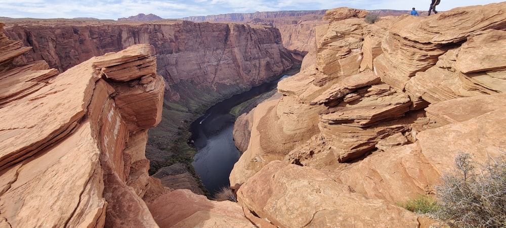 a canyon with a river running through it