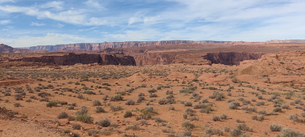 a desert landscape with a few large rocks