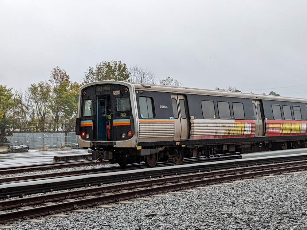 a train on the railway tracks