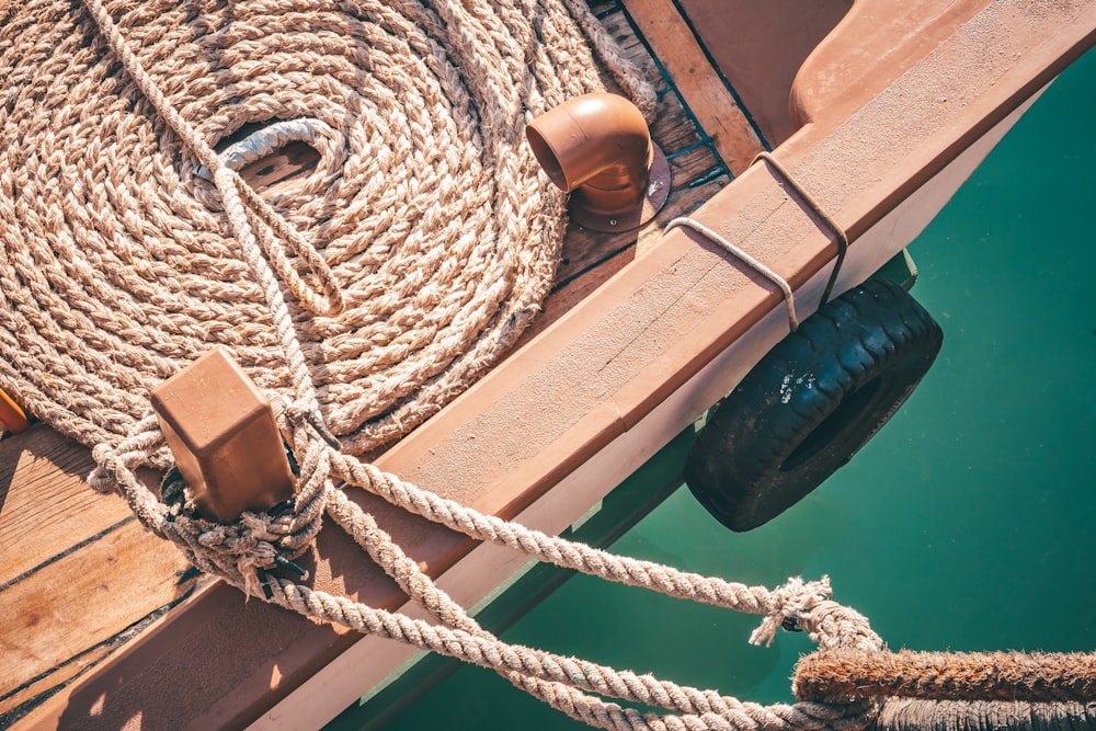 a boat with a wooden roof